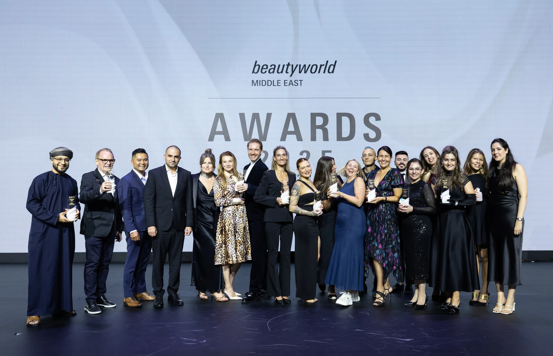 Kenneth Hoellmann with fellow Beautyworld Middle East Awards 2025 winners