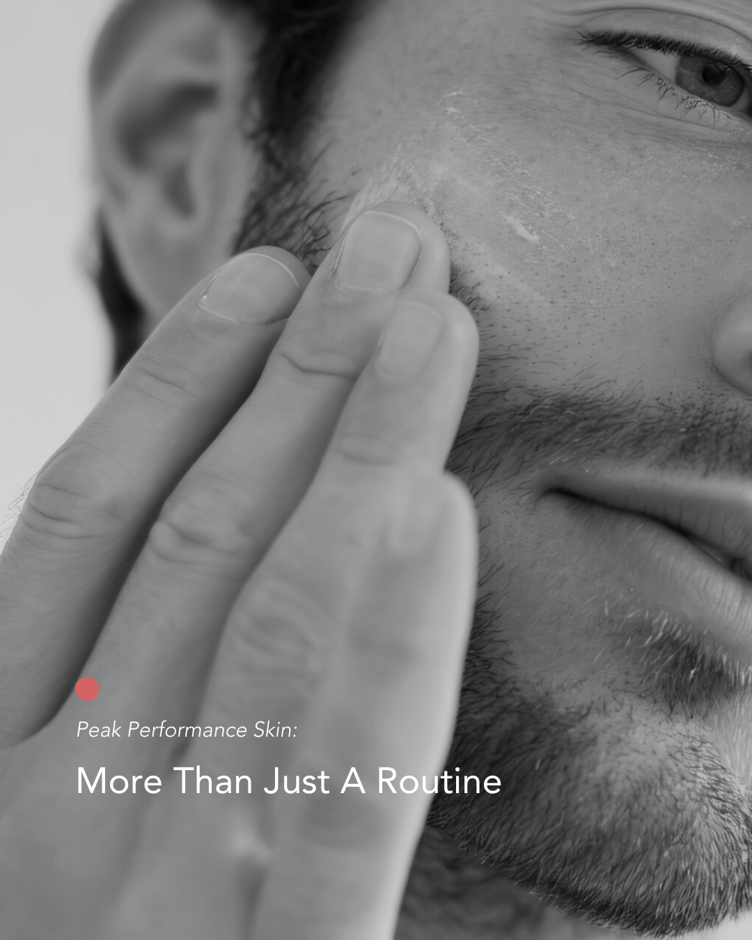 man applying skincare on the face